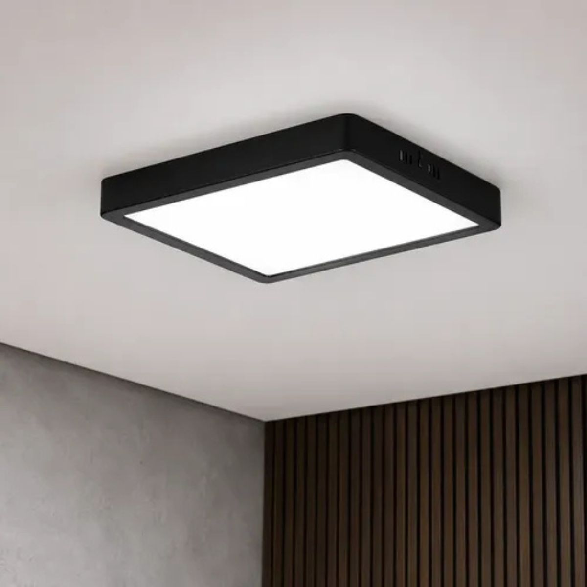 Painel LED 24W Lys Quadrado Sobrepor Preto 3000K Taschibra