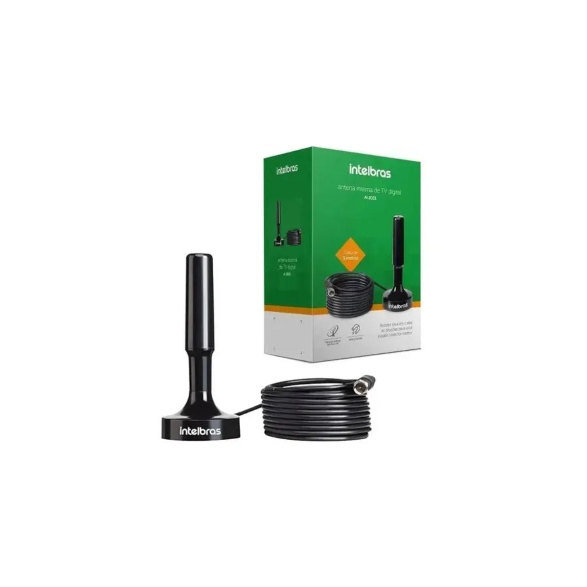 Antena De Tv Interna Uhf/Hdtv Ai 2031 5m Intelbras