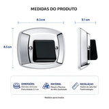 Acabamento Completo Docol Cromado/Preto Censi