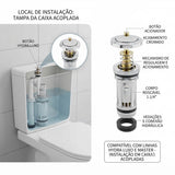 Acionador Válvula Descarga Hydra Luxo/Master 1.1/4 Censi