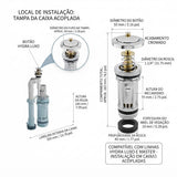 Acionador Válvula Descarga Hydra Luxo/Master 1.1/4 Censi