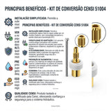 Conversor para Registro de Pressão 51004 Censi