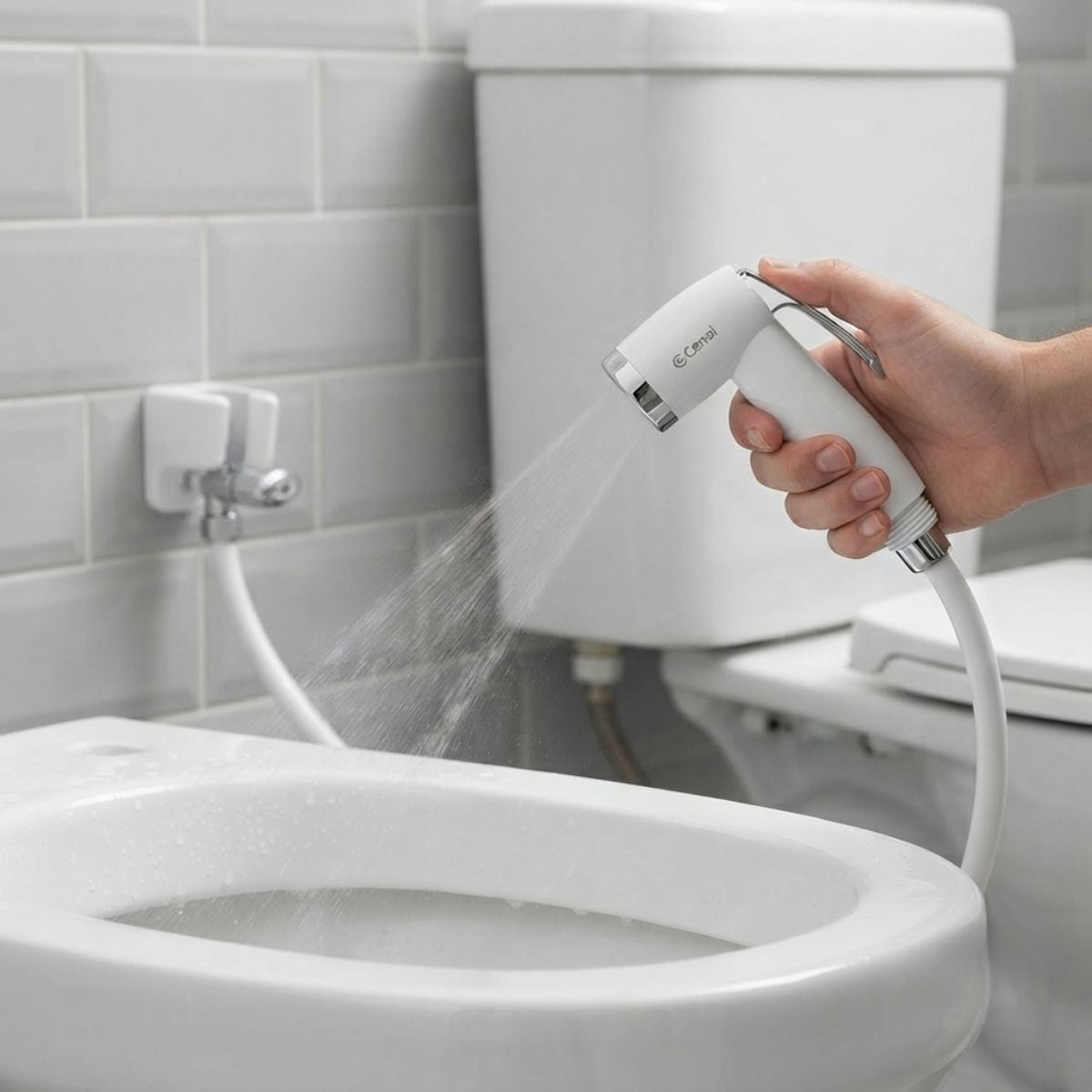 Ducha Higiênica Pop com Suporte Branca 7561 Censi