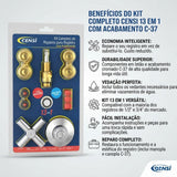 Kit Completo para Registro 13 em 1 com Acabamento C-37 Censi