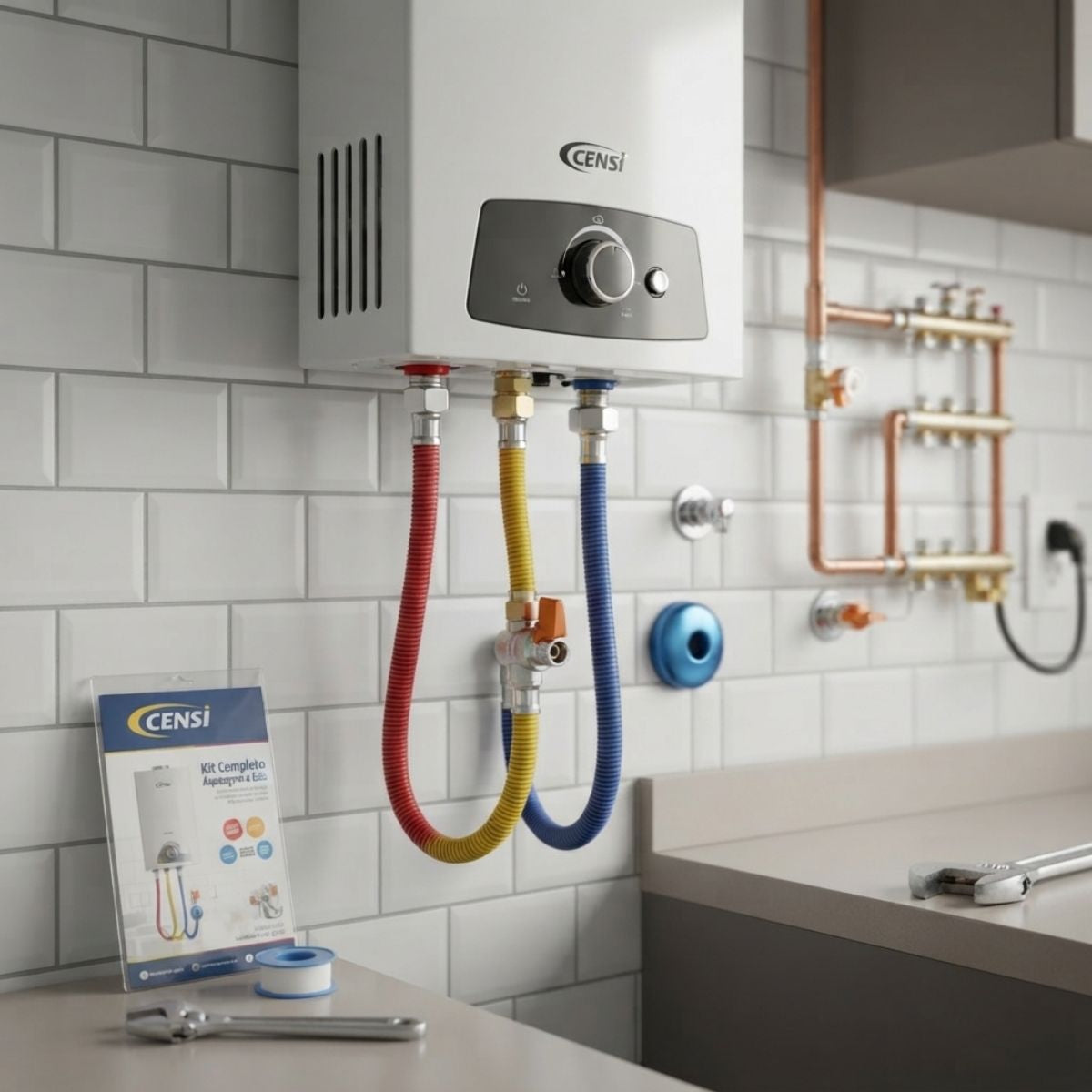 Kit Completo Para Instalação Aquecedor A Gas Censi