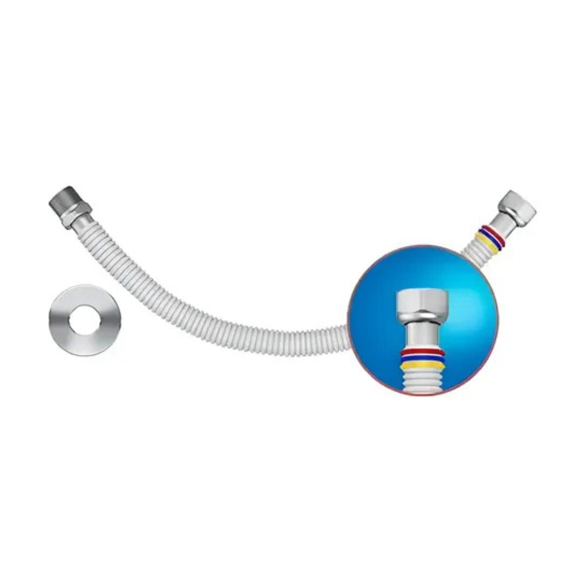 Engate Flexível 3 em 1 para Água Quente, Água Fria e Gás Macho x Fêmea 1/2" Censi