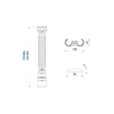 Sifão Tubo Extensível Universal 74cm Cromado Censi