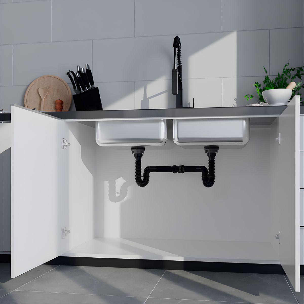 Sifão Tubo Extensível Duplo Black 7208 Censi