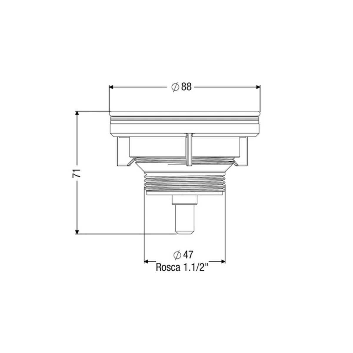 Válvula para Pia 3.1/2" 7240 Censi