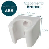 Suporte Quadrado ABS Branco para Ducha Higiênica Blukit