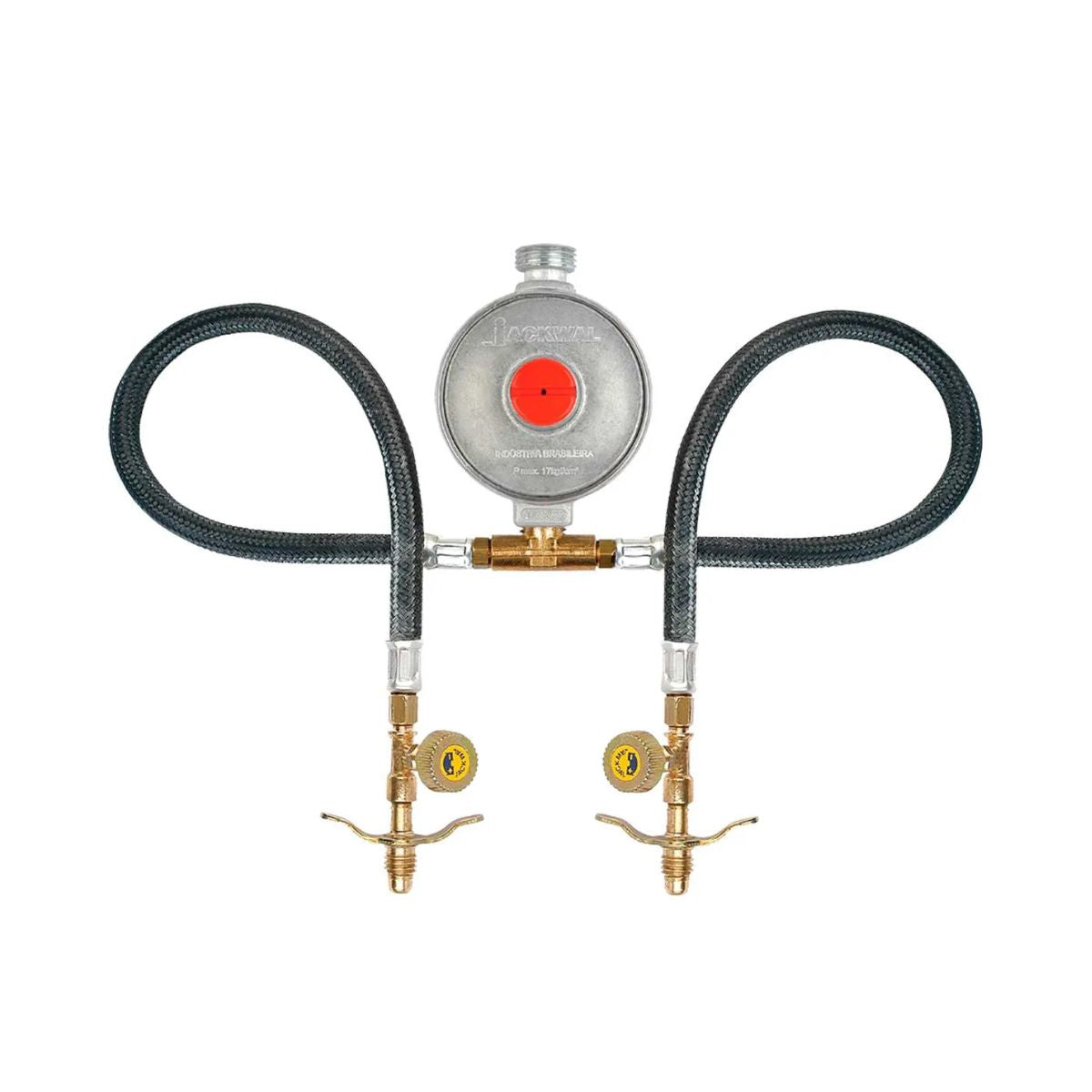 Kit 2xp13 Com Regulador 5 Kg/H Saida Rosca Jackwal