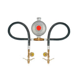 Kit 2xp13 Com Regulador 5 Kg/H Saida Rosca Jackwal