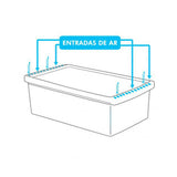 Caixa Plástica para Legumes e Saladas M Ordene