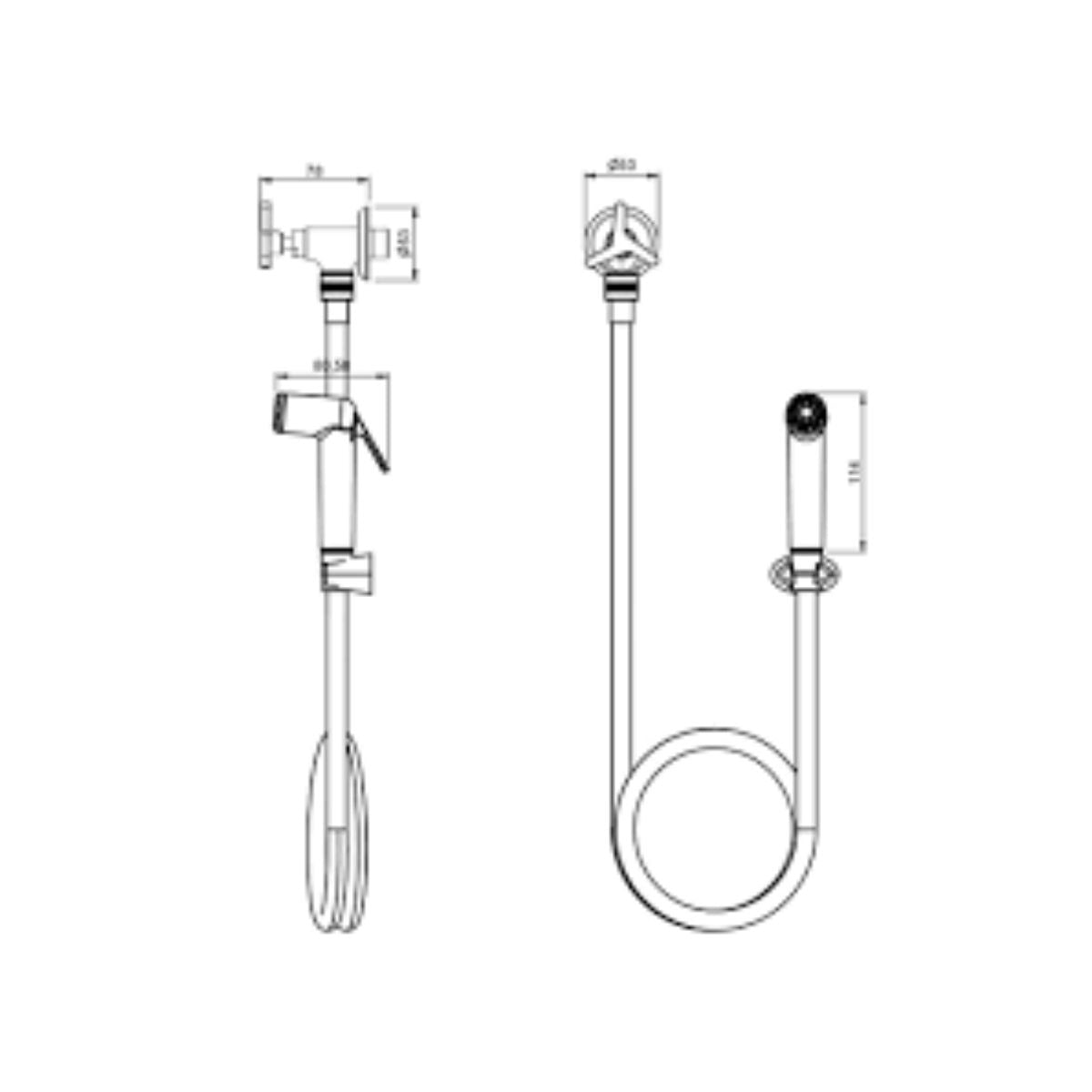 Ducha Higiênica Cromada C15 SP Meber