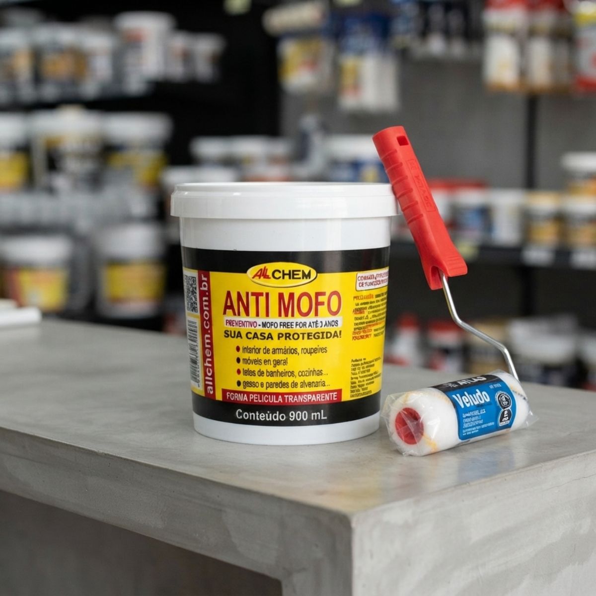 Antimofo Preventivo Fungos e Bactérias 900ml Allchem