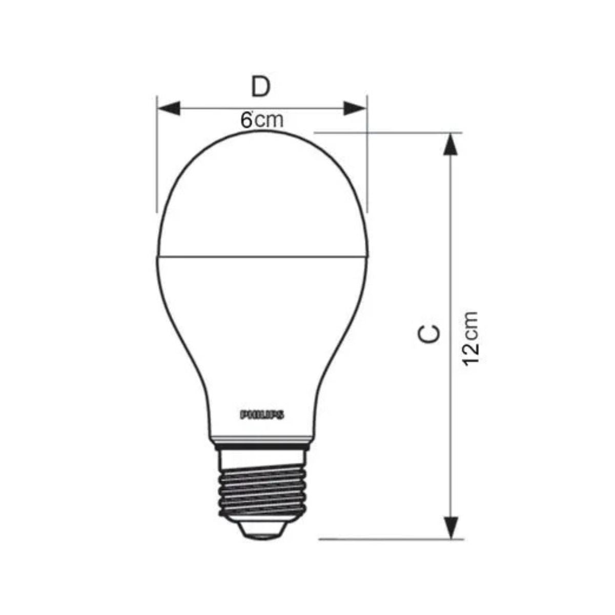 Lâmpada LED Bulbo A60 11W 6500K  Bivolt E27 Philips
