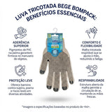 Luva Tricotada Bege Gg  Bompack