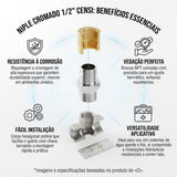 Niple Cromado 1/2" Censi