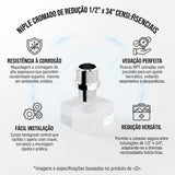 Niple Cromado de Redução 1/2" x 3/4" Censi