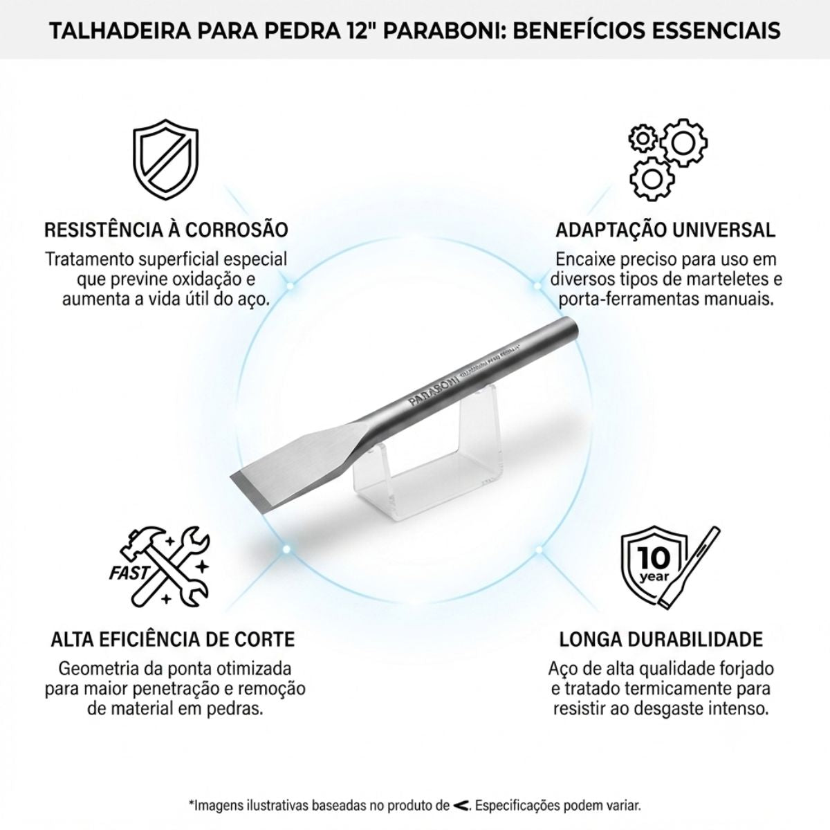 Talhadeira para Pedra 12" Paraboni