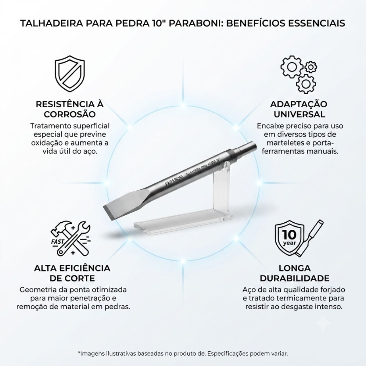 Talhadeira para Pedra 10" Paraboni