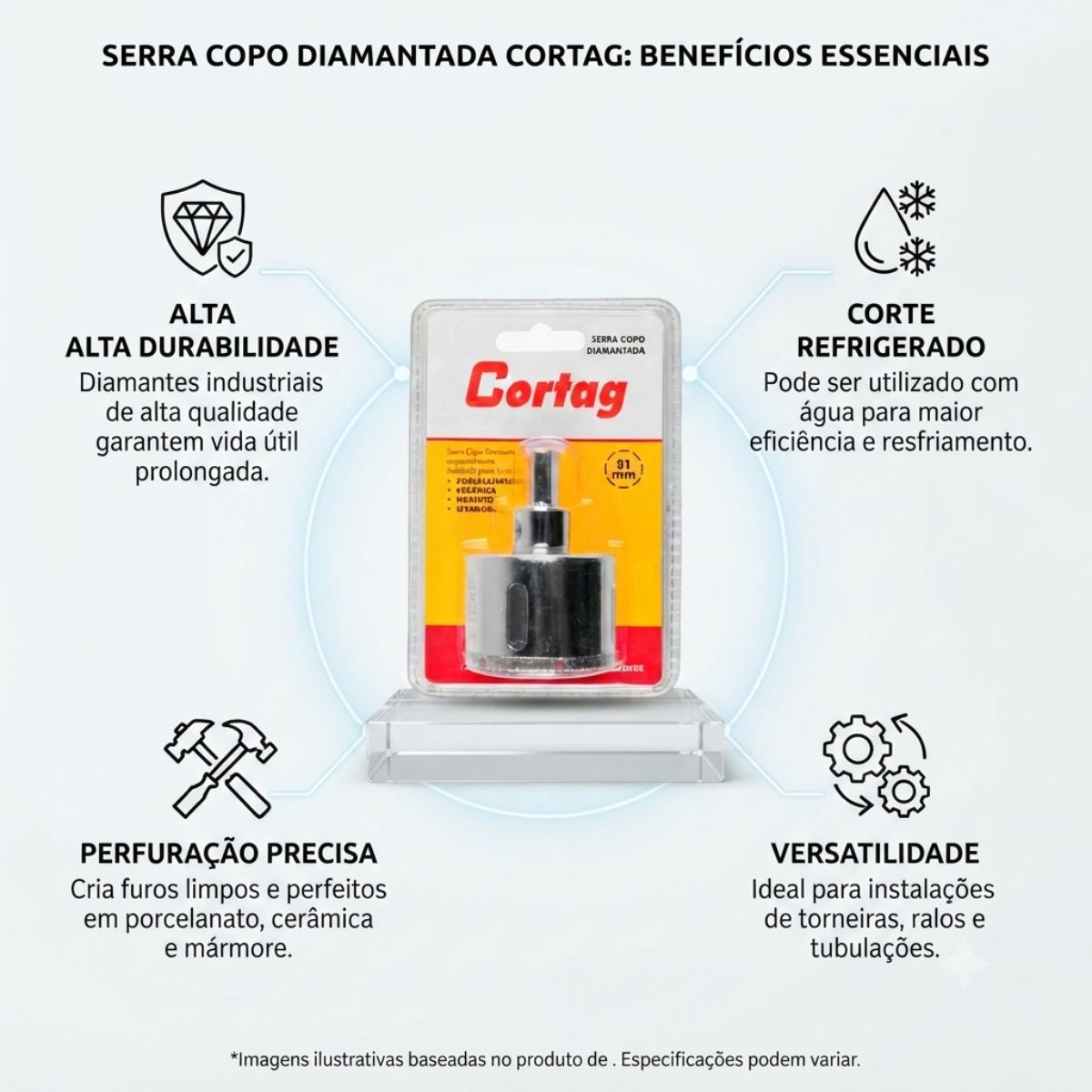 Serra Copo Diamantada 51 mm Cortag