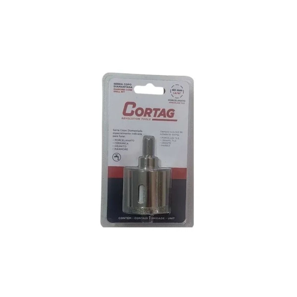Serra Copo Diamantada 40 mm Cortag
