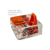 Conector De Emenda 3 Polos 41A 450V Wago