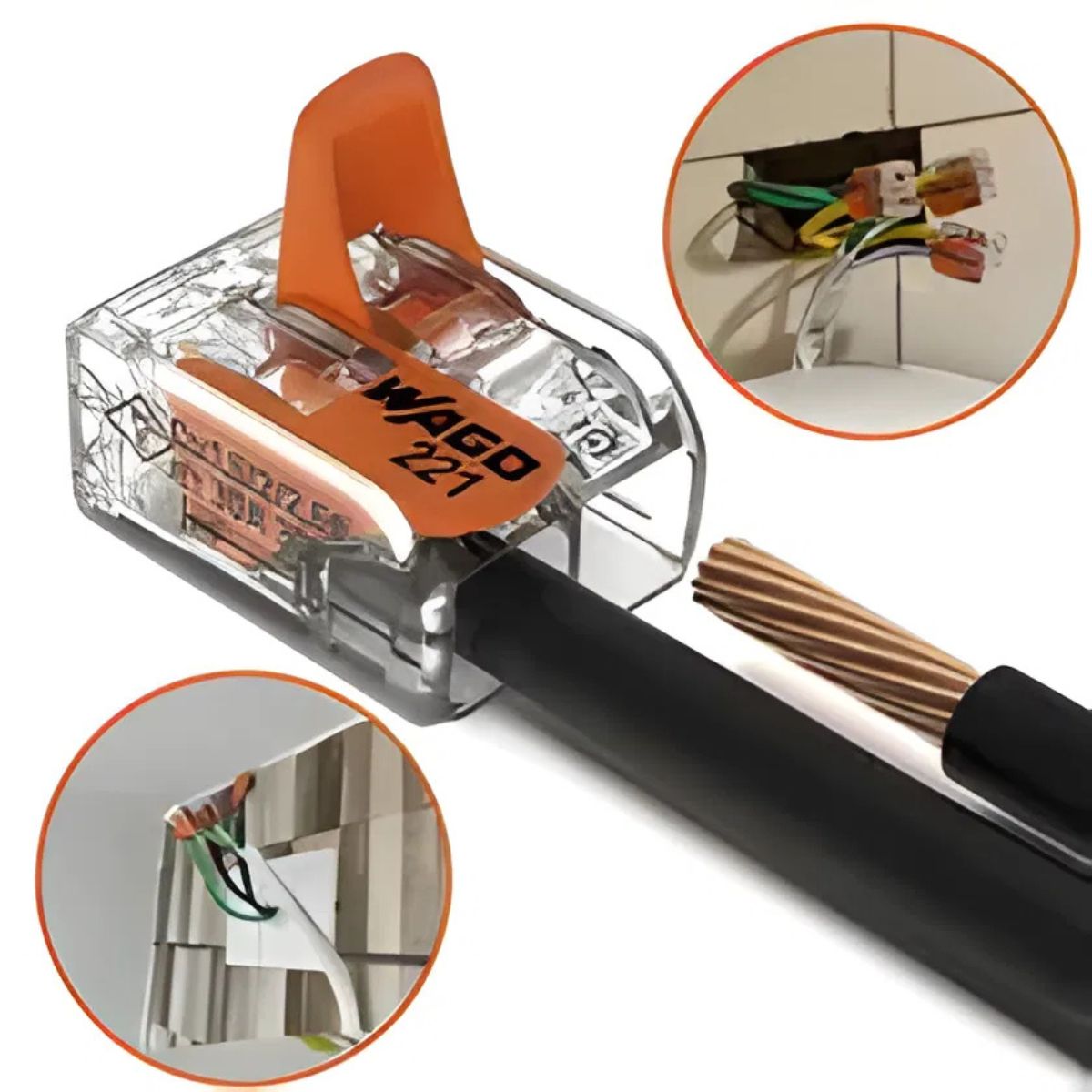 Conector De Emenda 2 Polos - Flowpack 221-412 4mm Wago