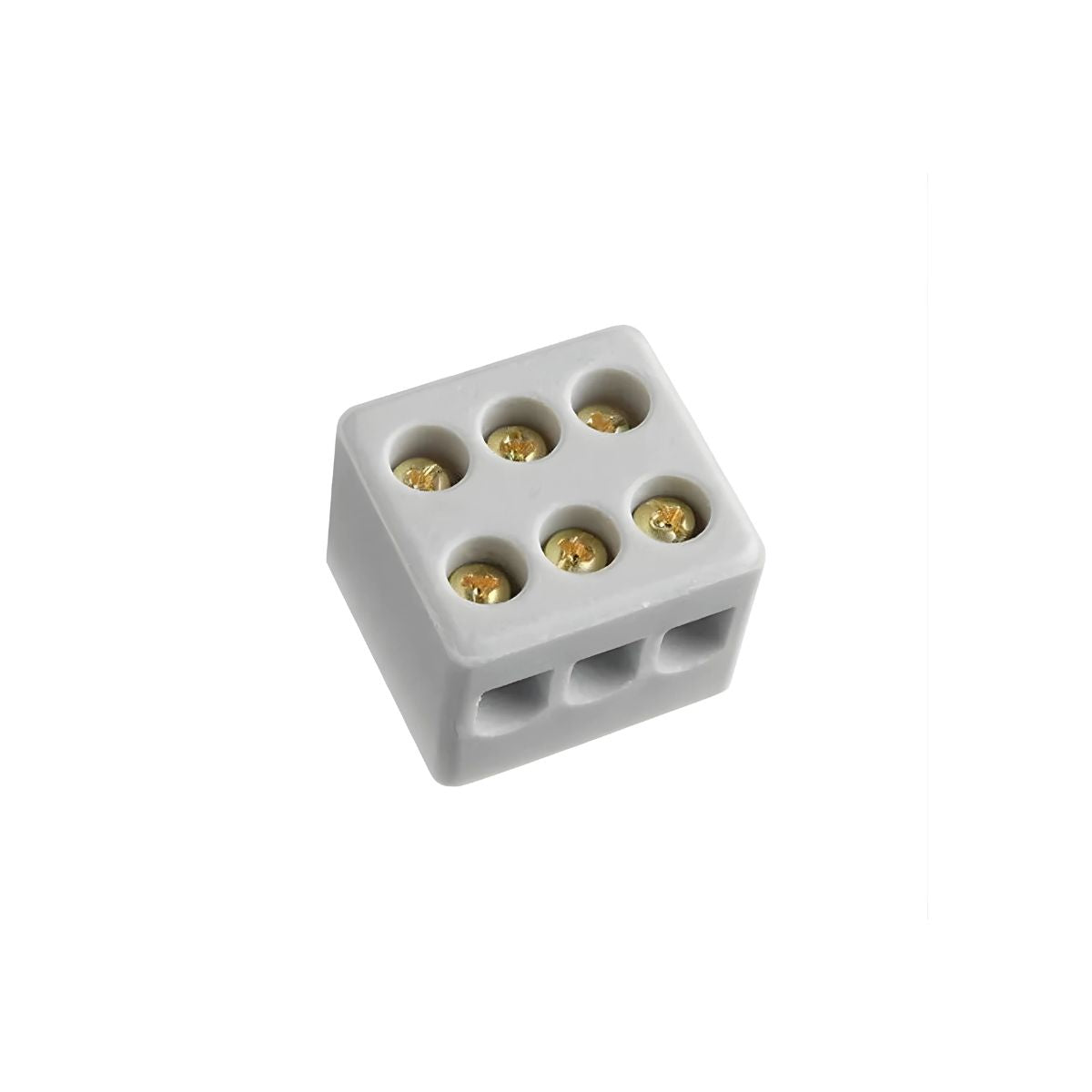 Conector Múltiplo de Porcelana Tripolar 6 mm BemFixa