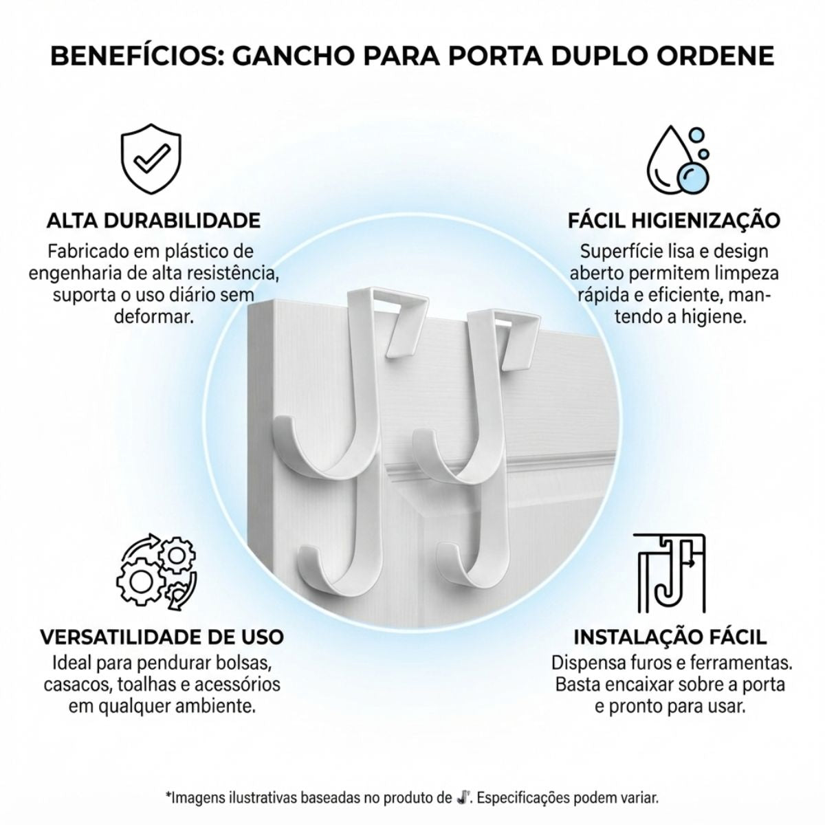 Gancho Para Porta Duplo Ordene
