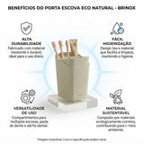 Porta Escova Eco Natural Brinox