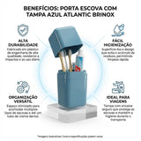 Porta Escova Com Tampa Azul Atlantic Brinox