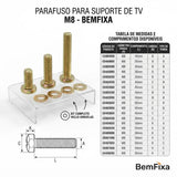 Parafuso para Suporte de TV M8 BemFixa