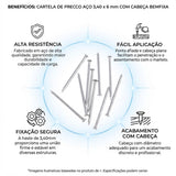 Cartela de Prego Aço 3,40 x 6 mm com Cabeça BemFixa