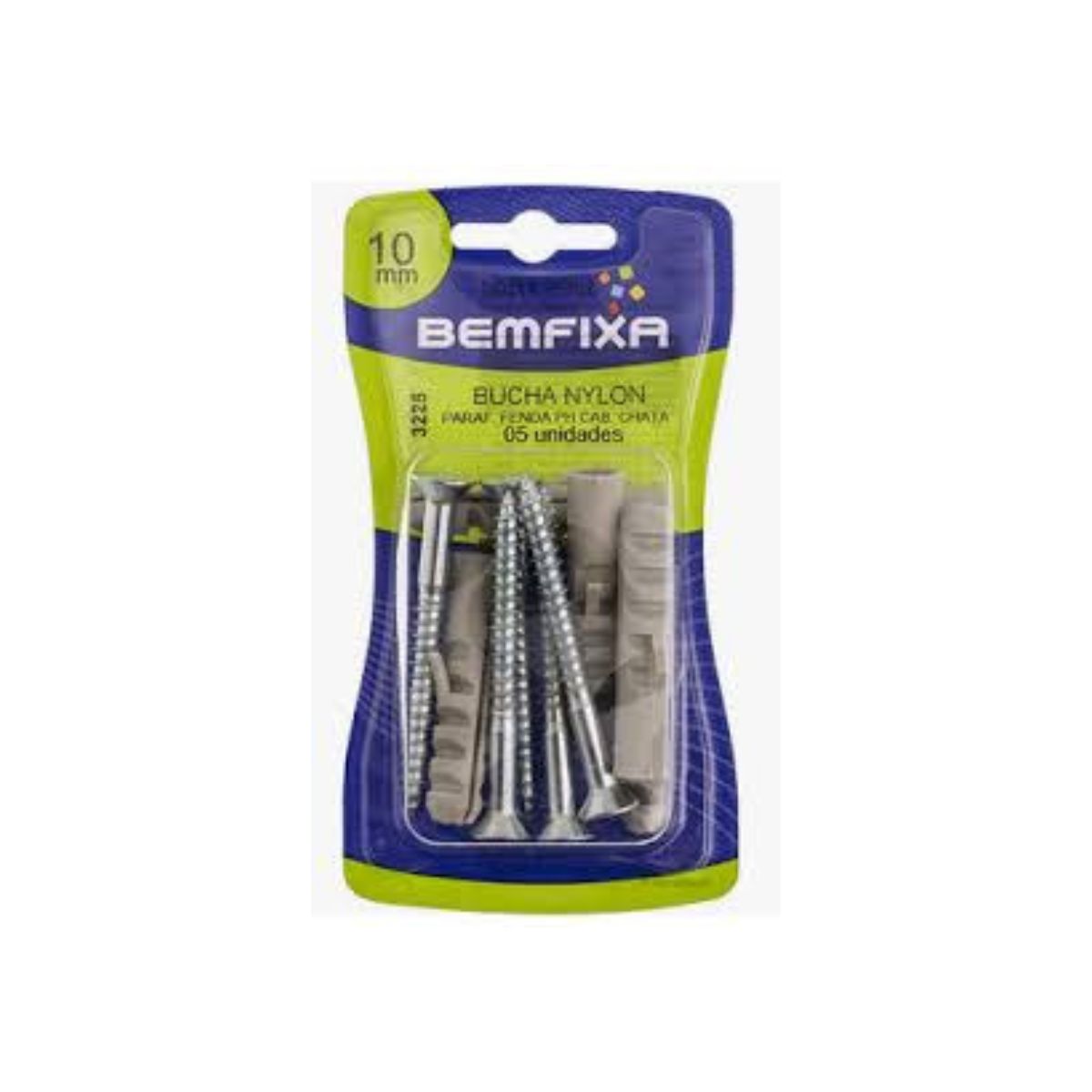 Bucha 10 mm com Parafuso Philips BemFixa