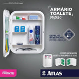 Armário de Parede para Banheiro Branco Atlas