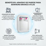 Armário de Parede para Banheiro Branco Atlas
