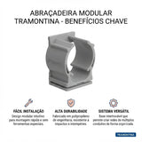 Abraçadeira 3/4" PP Cinza para Plastibox Tramontina