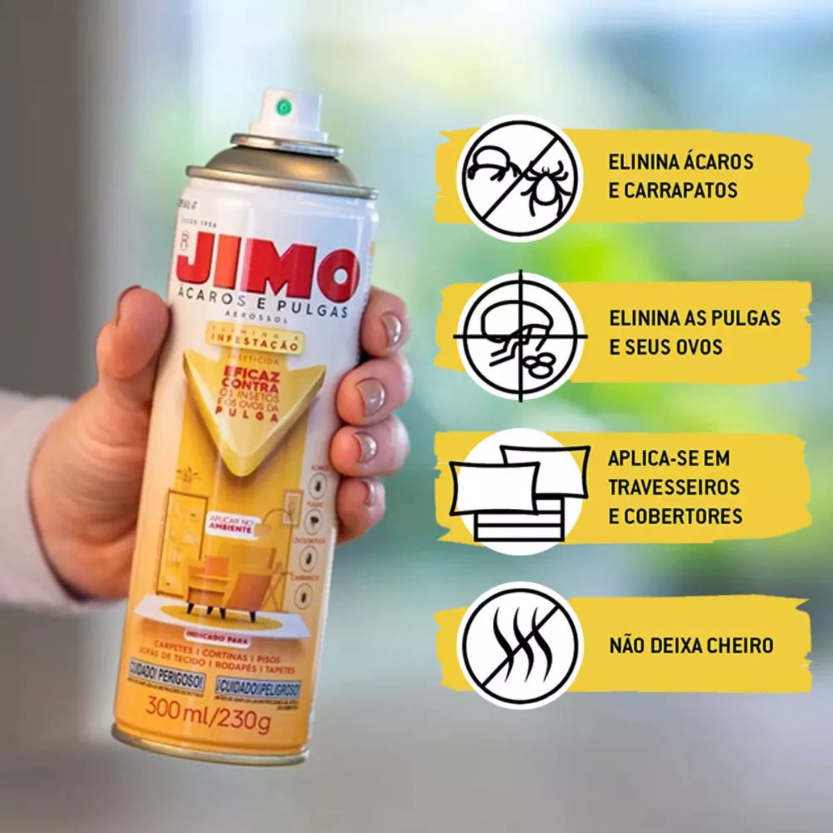 Jimo Acaros E Pulgas Aerossol 300ml