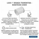 Luva 1" Branca Tramontina