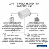 Luva 1" Branca Tramontina