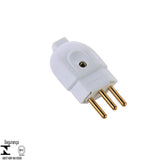 Plugue Macho 2P+T 10A 250V Branco Tramontina