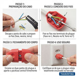 Plugue Macho 2P 10A 250V Colorido Tramontina