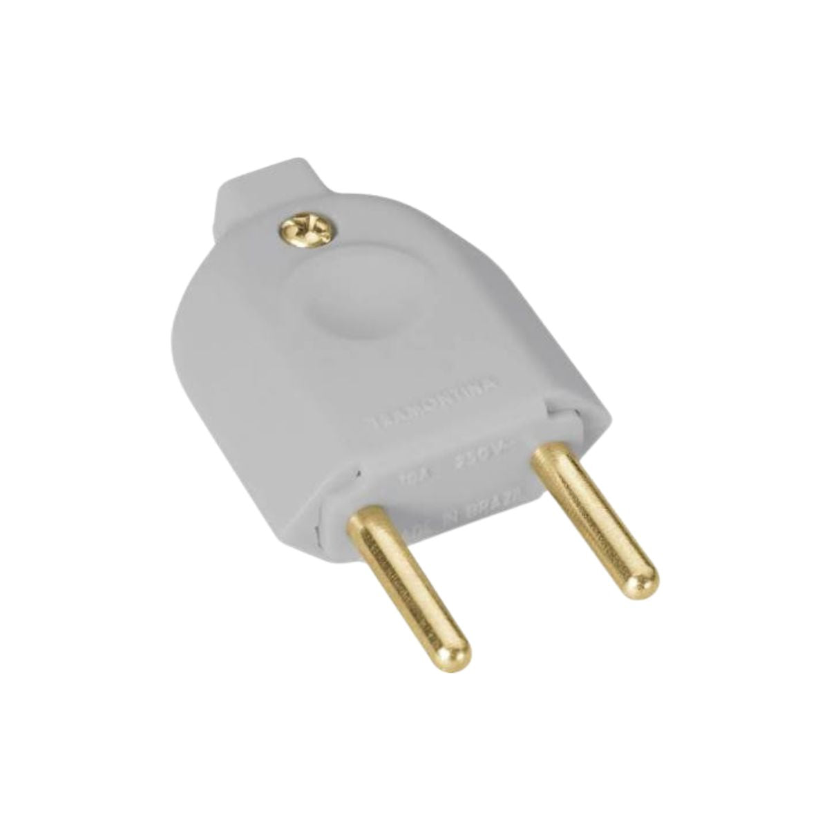 Plugue Macho 2P 10A 250V Cinza Tramontina