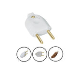 Plugue Macho 2P 10A 250V Branco Tramontina