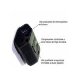 Plugue Fêmea 2P+T 20A 250V Preto Tramontina