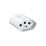 Plugue Fêmea 2P+T 10A 250V Branco Tramontina