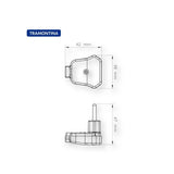 Plugue Macho Triangular 2P 10A 250V Branco Tramontina