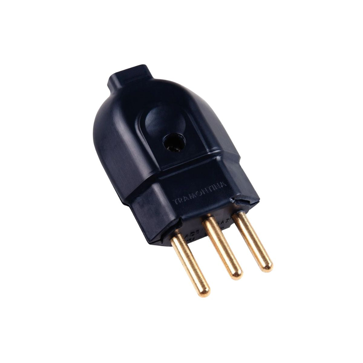 Plugue Macho 2P+T 10A 250V Preto Tramontina